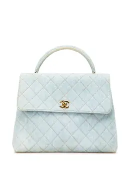 CHANEL Pre-Owned: Голубая сумка на руку 