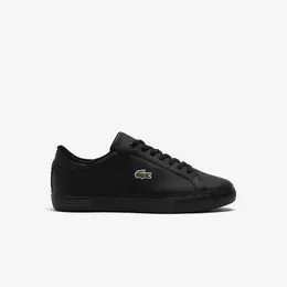 LACOSTE: Чёрные кеды 