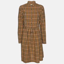 Burberry: Коричневое платье 