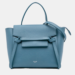 Celine: Голубая поясная сумка 