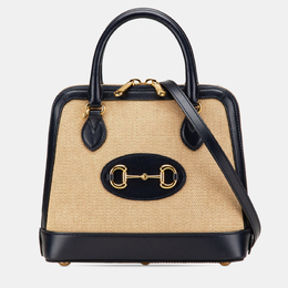 Gucci: Бежевая сумка  Horsebit 1955
