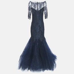 Monique Lhuillier: Синее платье 