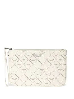 Zadig&Voltaire: Белый клатч  Monogram
