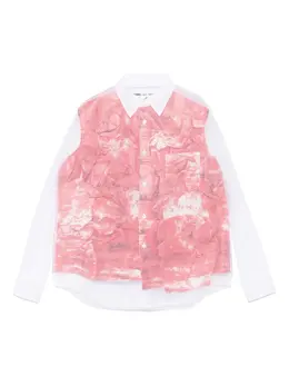 Comme Des Garçons: Рубашка в сетку 