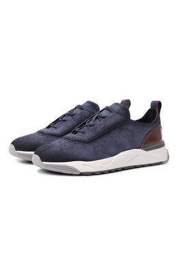 Santoni: Синие кроссовки 