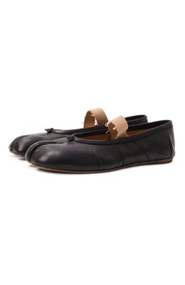 Maison Margiela: Чёрные балетки  Tabi