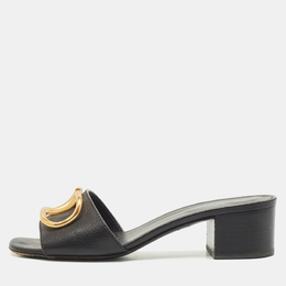Valentino: Чёрные сандалии  VLogo