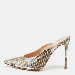 Gianvito Rossi: Серебристые сабо 