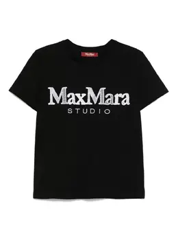 Max Mara: Чёрная футболка 