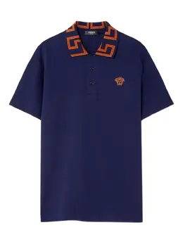 Versace: Синее поло  Greca
