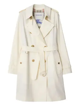 Burberry: Белый плащ  Kensington