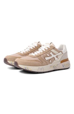 Premiata: Бежевые кроссовки  Mick