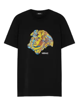 Versace: Футболка  Medusa со стразами