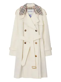 Burberry: Бежевый плащ 