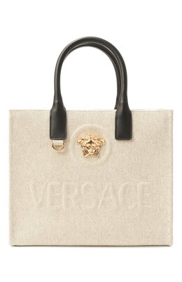 Versace: Бежевая сумка  La Medusa small