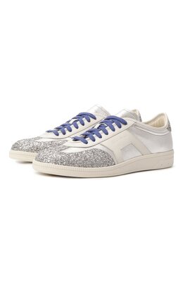 Santoni: Серебристые кеды 
