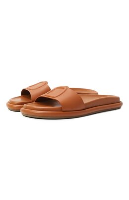 Santoni: Коричневые шлёпанцы 