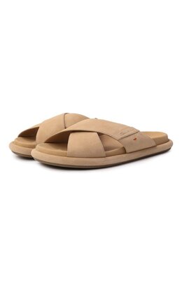 Santoni: Бежевые шлёпанцы 