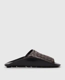 Bottega Veneta: Коричневые шлёпанцы 