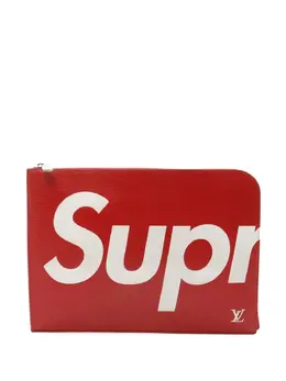Louis Vuitton Pre-Owned: Тёмный клатч 