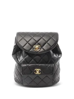CHANEL Pre-Owned: Чёрный рюкзак 