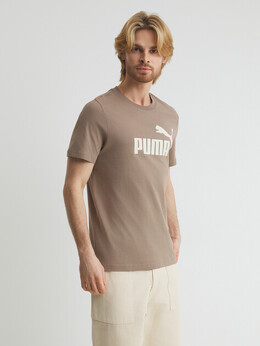Puma: Коричневая футболка 