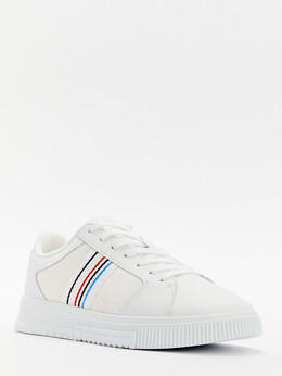 Tommy Hilfiger: Белые кроссовки 