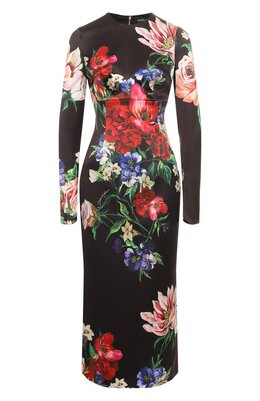 Dolce & Gabbana: Атласное платье 
