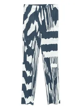 Pleats Please Issey Miyake: Голубые брюки 