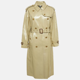 Burberry: Бежевое пальто 