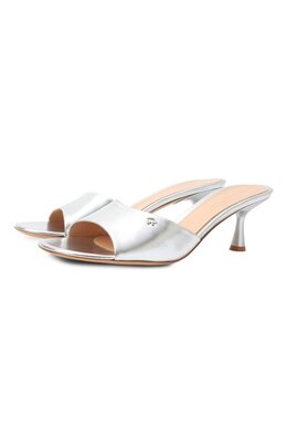 Gianvito Rossi: Серебристые сабо 
