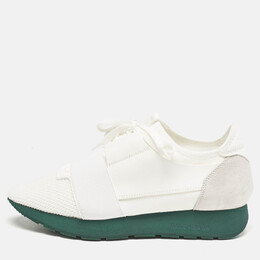 Balenciaga: Белые кроссовки  Race Runner