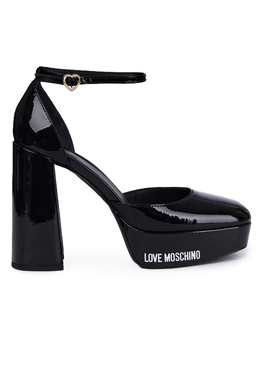 MOSCHINO Love: Чёрные босоножки 