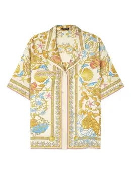 Versace: Шёлковая рубашка  Barocco