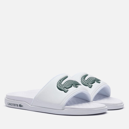 Lacoste: Белые шлёпанцы 