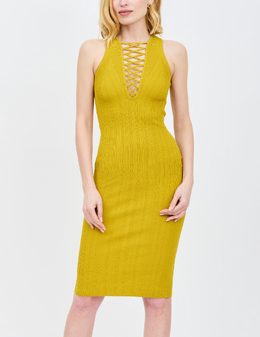 ELISABETTA FRANCHI: Жёлтое платье 