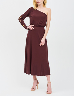 ELISABETTA FRANCHI: Коричневое платье 