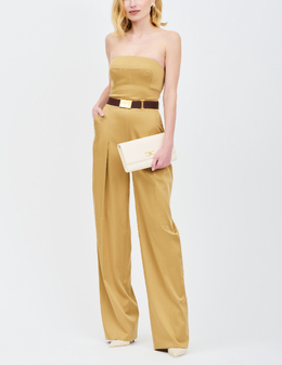 ELISABETTA FRANCHI: Бежевый комбинезон 