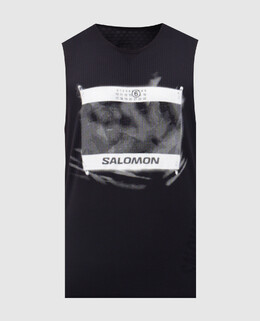 Maison Margiela MM6: Синяя майка 