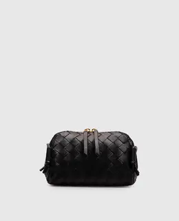 Bottega Veneta: Чёрная сумка 