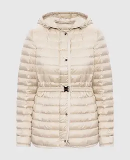 Moncler: Бежевая куртка 