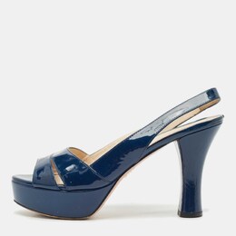 Prada: Синие сандалии 