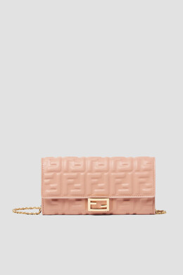 Fendi: Розовый кошелёк  Baguette