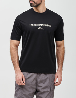 EMPORIO ARMANI: Чёрная футболка 