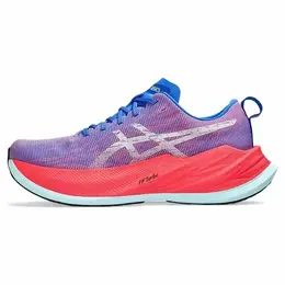 ASICS: Голубые кроссовки 