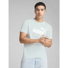 PUMA: Голубая футболка  Ess