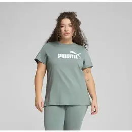 PUMA: Зелёная футболка  Ess