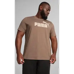 PUMA: Коричневая футболка  Ess