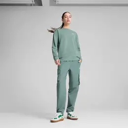 PUMA: Зелёный свитшот  Ess