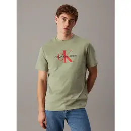 Calvin Klein Jeans: Зелёная футболка 